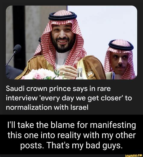 Saudi crown prince says in rare interview ‘every day we get closer’ to normalization with Israel